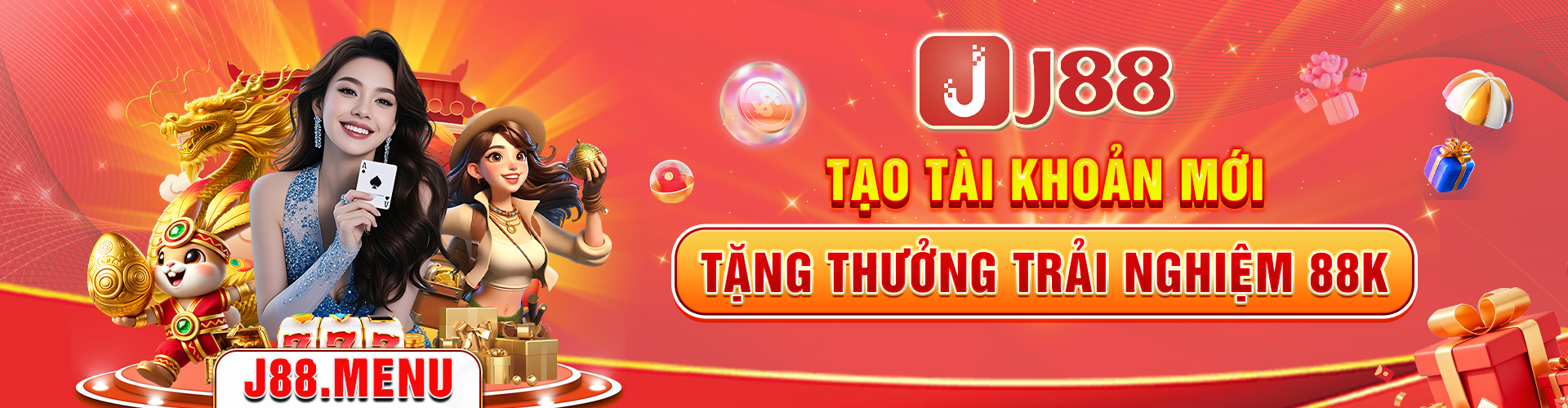 J88 tạo tài khoản mới tặng thưởng trải nghiệm 88k